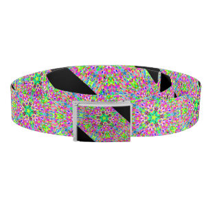 big Multi-color 3-d polygon pattern Belt
