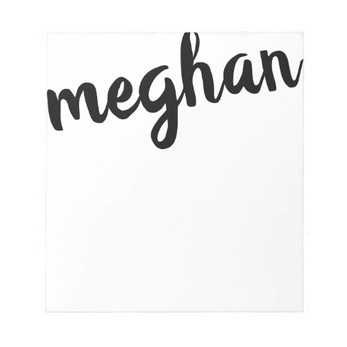 Big Name Black Personalized Notepad