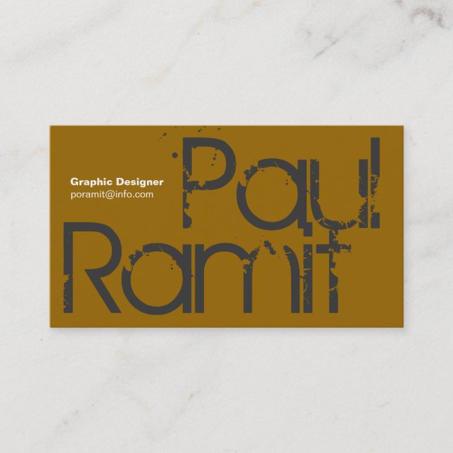 Big Name Font 2 Business Card (Front)