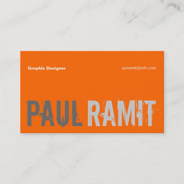 Big Name Font 3 Business Card (Front)