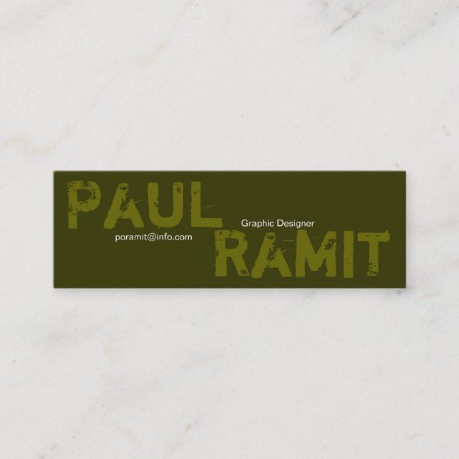 Big Name Font 5 Business Card (Front)