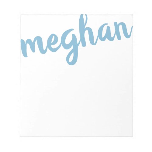 Big Name Light Blue Personalized Notepad