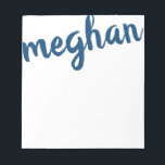 Big Name Navy Blue Personalized Notepad<br><div class="desc">This fun notepad features your name,  extra large at the top.  Use the template form to add your name.  Then choose the  option to customize further to move your name around or change the color.</div>