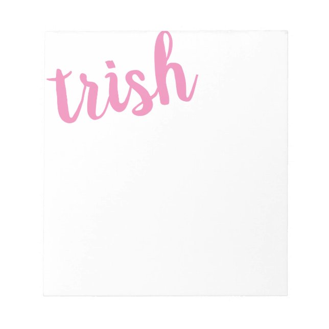 Big Name Pink Personalized Notepad (Front)
