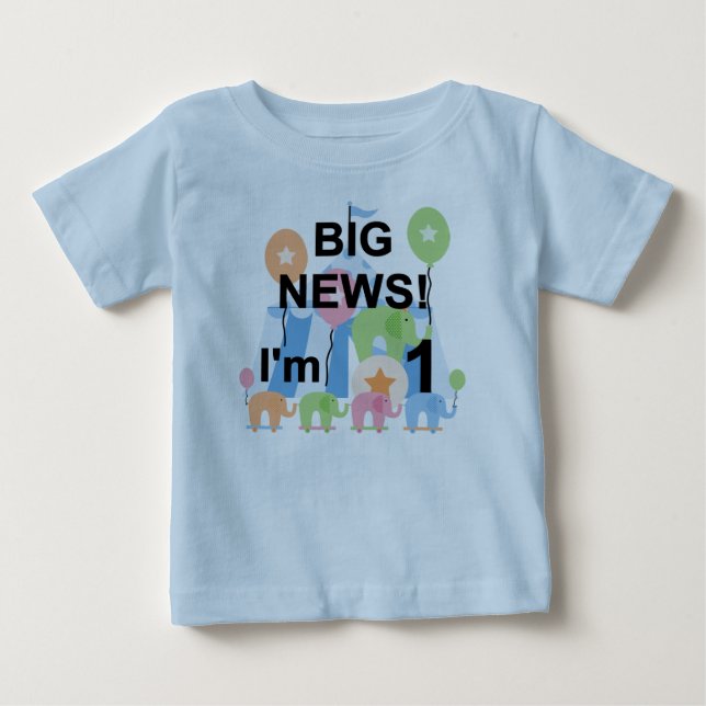 Big News Circus 1st Birthday T-shirts and Gifts (Front)