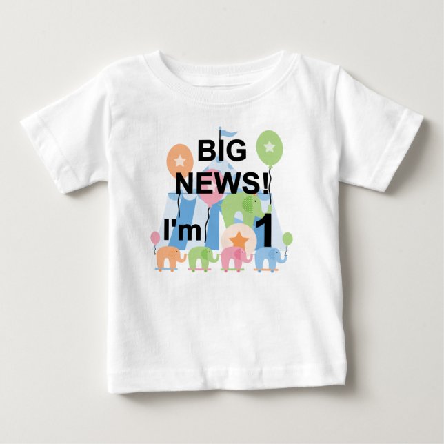 Big News Circus 1st Birthday T-shirts and Gifts (Front)