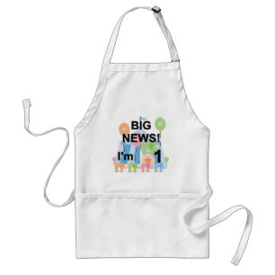 Big News Circus 1st Birthday T-shirts and Gifts Adult Apron