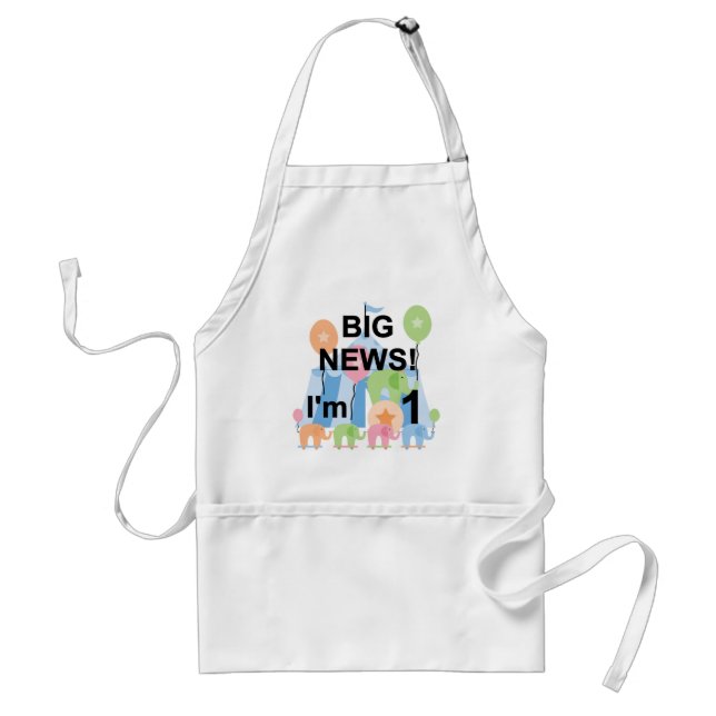 Big News Circus 1st Birthday T-shirts and Gifts Adult Apron (Front)