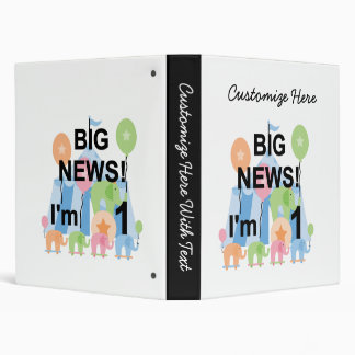 Big News Circus 1st Birthday T-shirts and Gifts Binder