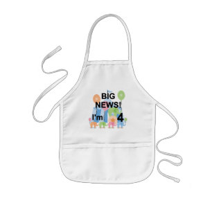 Big News Circus 4th Birthday T shirts and Gifts Kids' Apron