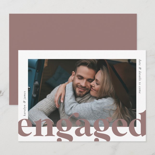 Big News | Photo Engagement Announcement (Front/Back)