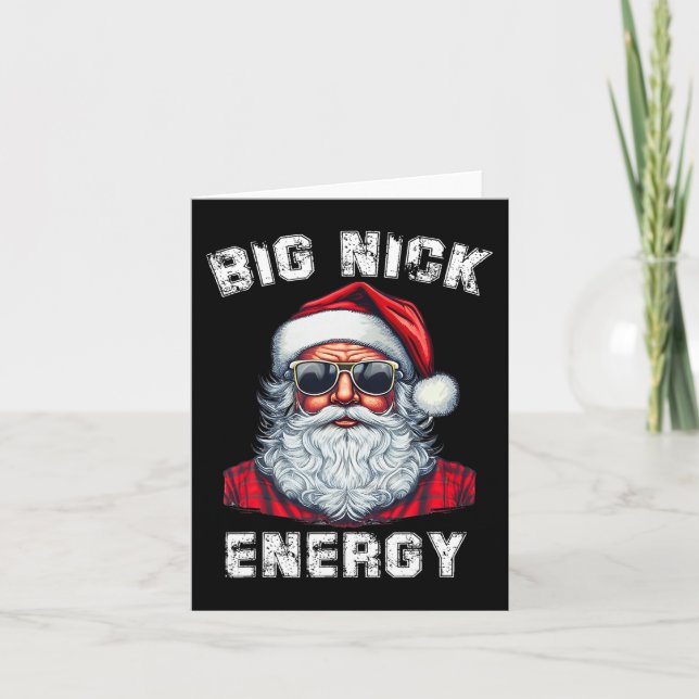 Big Nick Energy Fun Santa Christmas 4 Card (Front)
