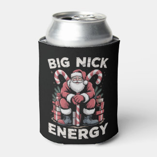 Big Nick Energy Funny Santa Claus Christmas Can Cooler
