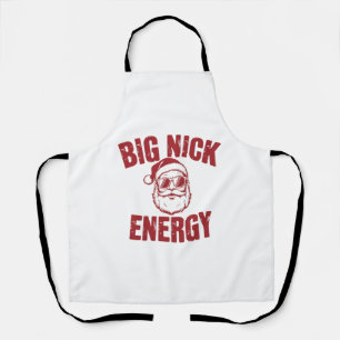 Big Nick Energy Funny Santa Rude Christmas Joke Apron