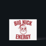 Big Nick Energy Funny Santa Rude Christmas Joke  Holiday Postcard<br><div class="desc">Big Nick Energy Funny Santa Rude Christmas Joke</div>