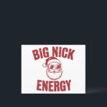 Big Nick Energy Funny Santa Rude Christmas Joke  Holiday Postcard<br><div class="desc">Big Nick Energy Funny Santa Rude Christmas Joke</div>