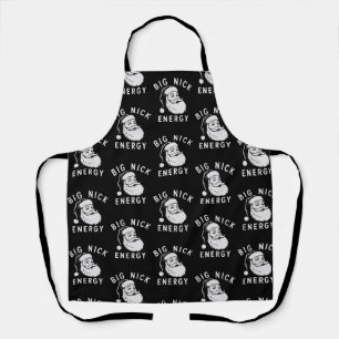 Big Nick Energy Funny Xmas Fat Santa Claus Saint  Apron