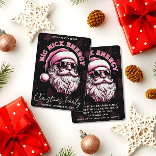 Big Nick Energy Santa Funny Christmas Xmas Holiday Invitation