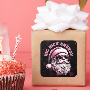 Big Nick Energy Santa Funny Christmas Xmas Holiday Square Sticker