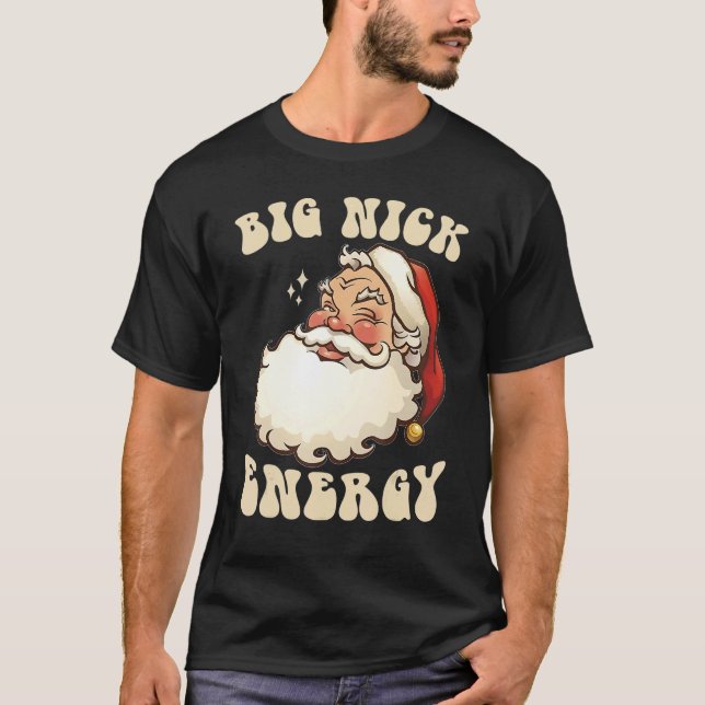 Big Nick Energy   Xmas Christmas Ugly Sweater Men  (Front)
