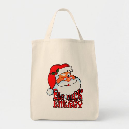 Big Nick Santa Energy _ Retro Santa Xmas Christmas Tote Bag