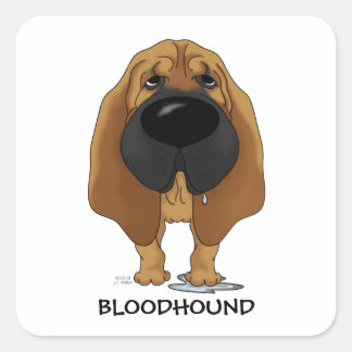 Big Nose Bloodhound Square Sticker