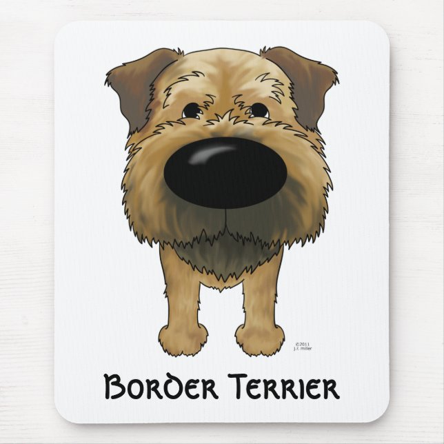 Big Nose Border Terrier Mouse Pad (Front)