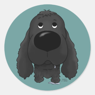 Big Nose Cocker Spaniel Classic Round Sticker