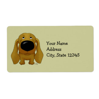 Big Nose Dachshund Label