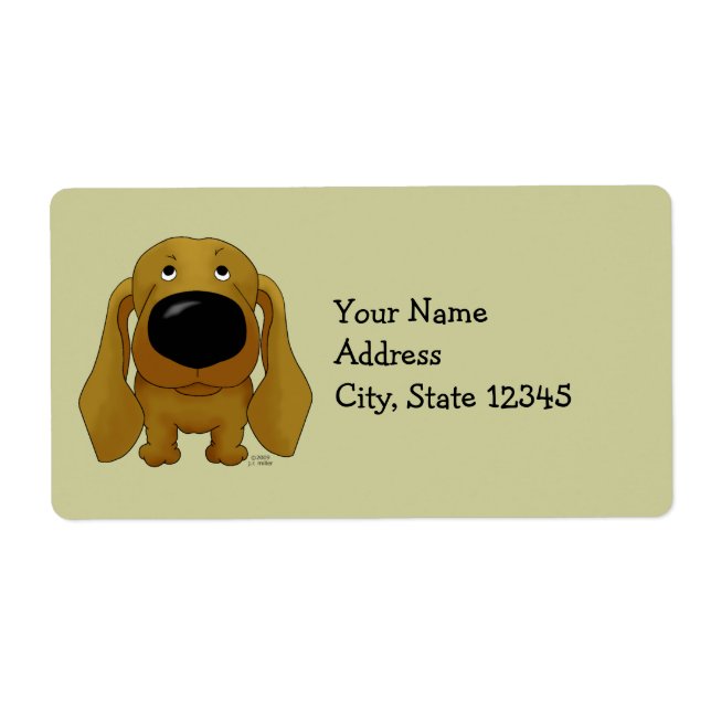 Big Nose Dachshund Label (Front)