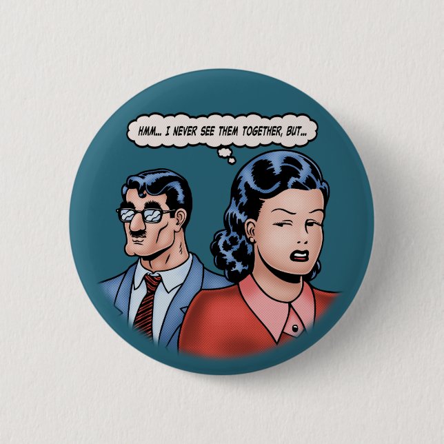 Big-Nose Disguise Pinback Button (Front)