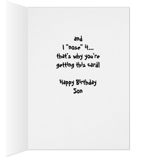 Big Nose Dog Funny Birthday Son Love Dog (Inside (Right))