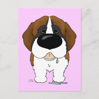 Big Nose Saint Bernard Postcard