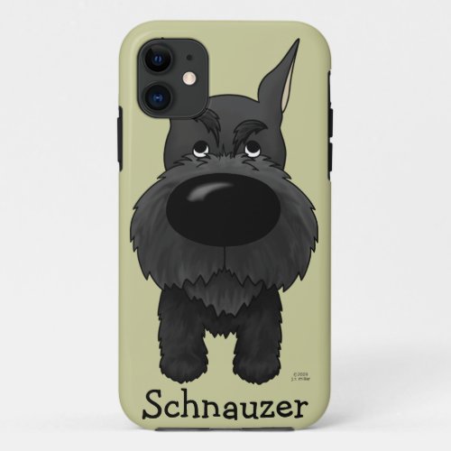 Big Nose Schnauzer iPhone 11 Case