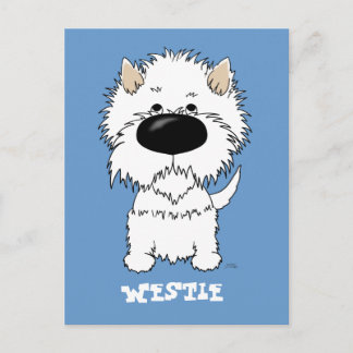 Big Nose Westie Postcard