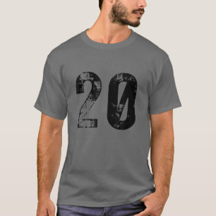 Big Number 20 For 20Th Birthday Twenty Years Old 1 T-Shirt