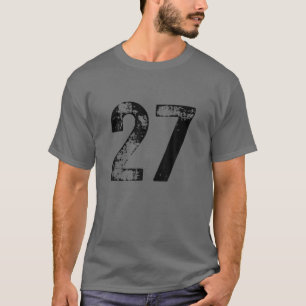 Big Number 27 For 27Th Birthday Twenty Seven Years T-Shirt