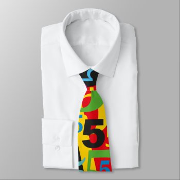 Big Number 5 Tie For 50th Or 55th Birthday by VillageDesign at Zazzle