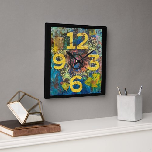 Big Number  Square Wall Clock