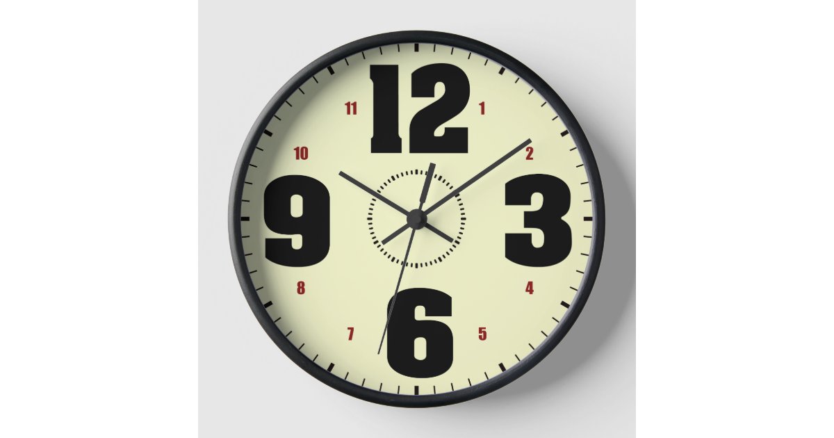 Big Numbers Clock 3 Zazzle