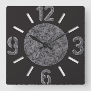 Big Numbers Marble Wall Clock