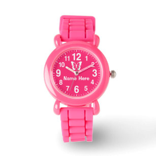 Big Numbers Personalized Girls Watches with NAME