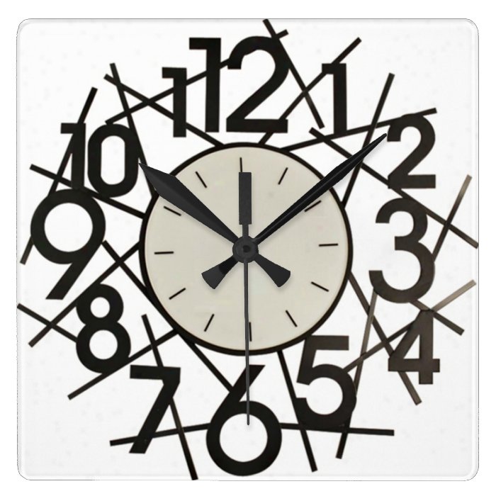 Big Numbers Wall Clock Zazzle