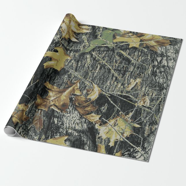 Big Oak Tree Camo, Gift Paper, Wrapping, Gifts, Me Wrapping Paper (Unrolled)