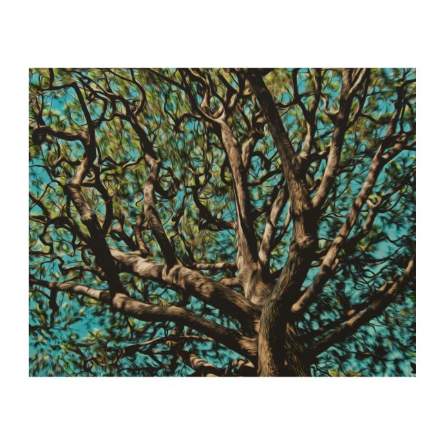 Big Oak Tree Wood Wall Decor (Front)