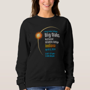 Big Oaks Refuge Indiana In Total Solar Eclipse 202 Sweatshirt