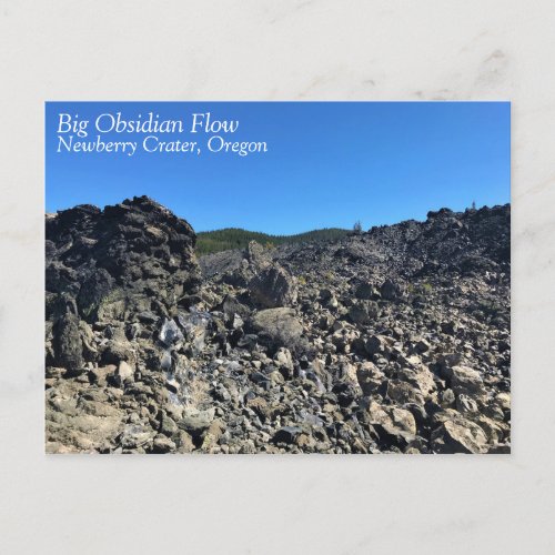 Big Obsidian Flow Oregon Postcard