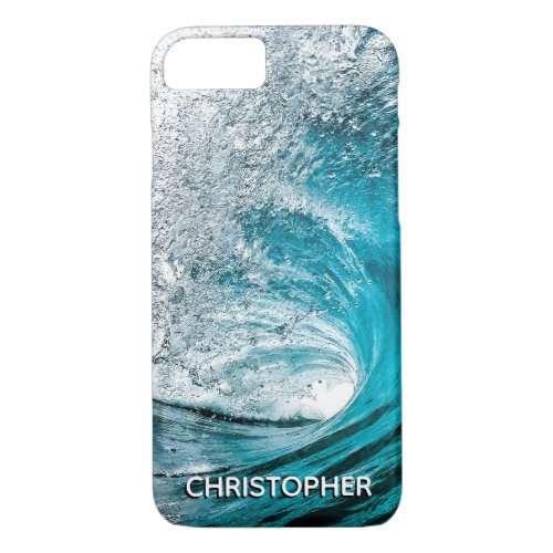 Big Ocean Wave Splash to Add your Name iPhone 87 Case