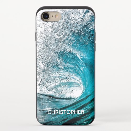 Big Ocean Wave Splash to Add your Name iPhone 87 Slider Case