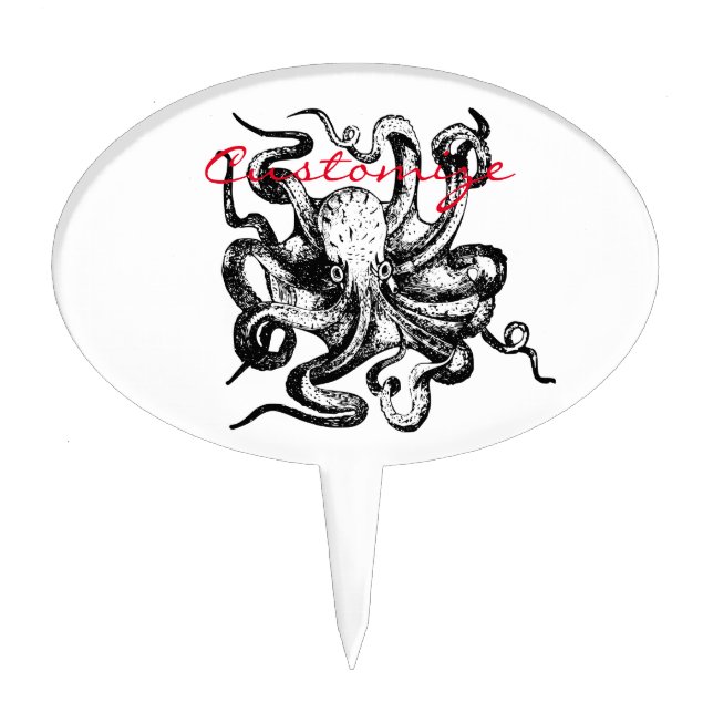 Big octopus Thunder_Cove Cake Topper (Front)